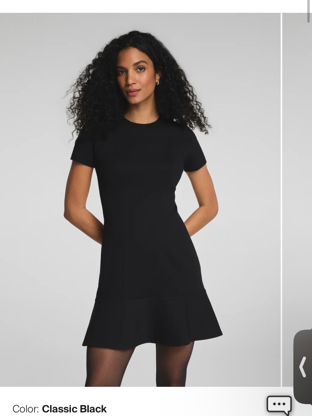 SPANX Classic Black flare Mini Dress NWT size large